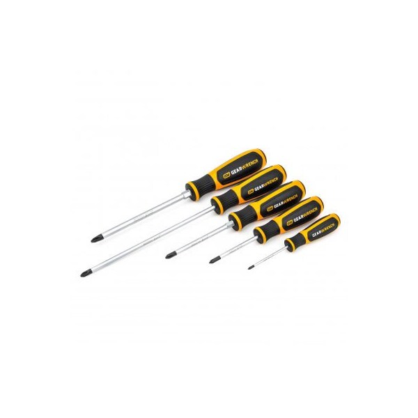 Apex Tool Group Gearwrench 5 Piece Phillips Dual Material Screwdriver Set 80052H - main